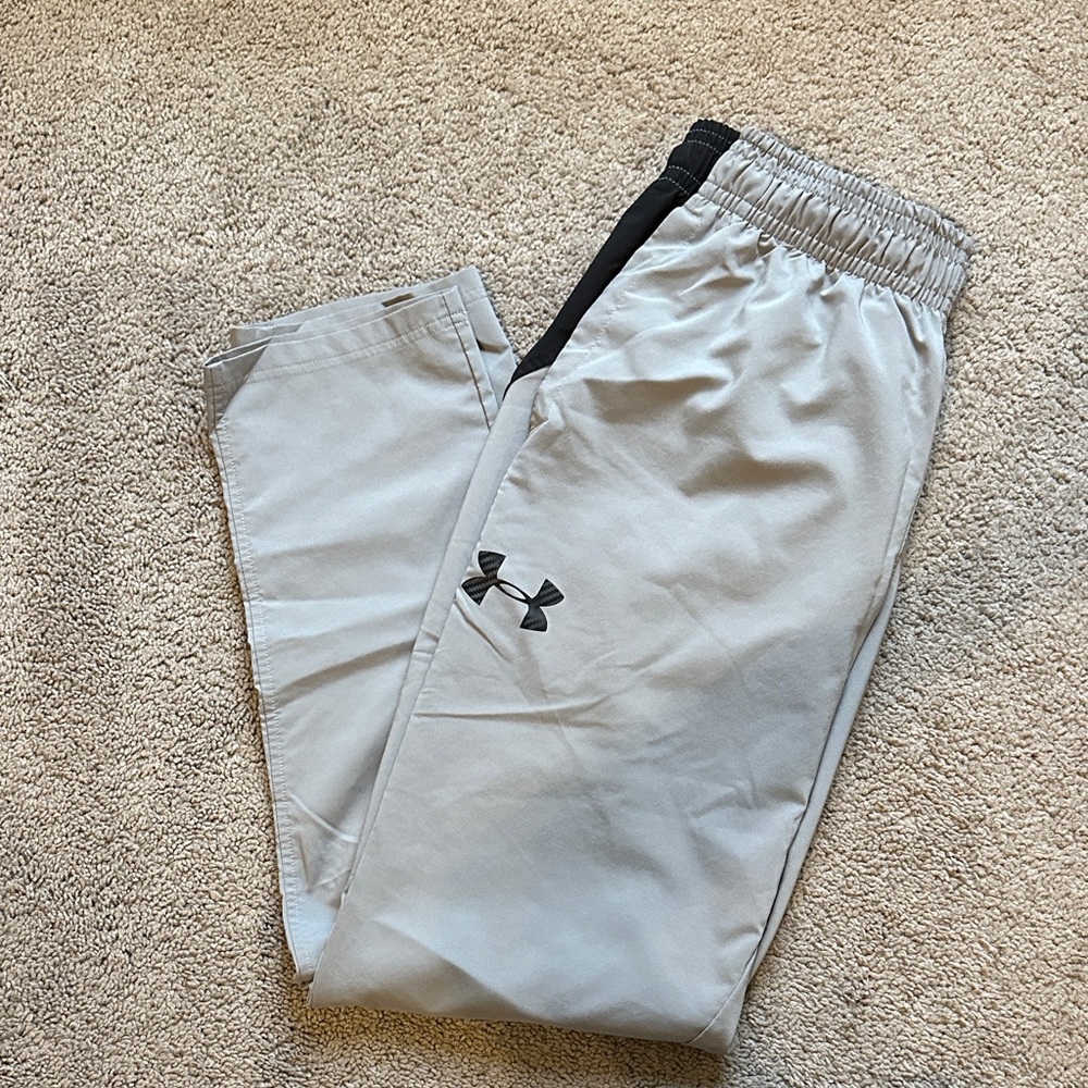 Under Armour Light Gray Joggers with Black Logo